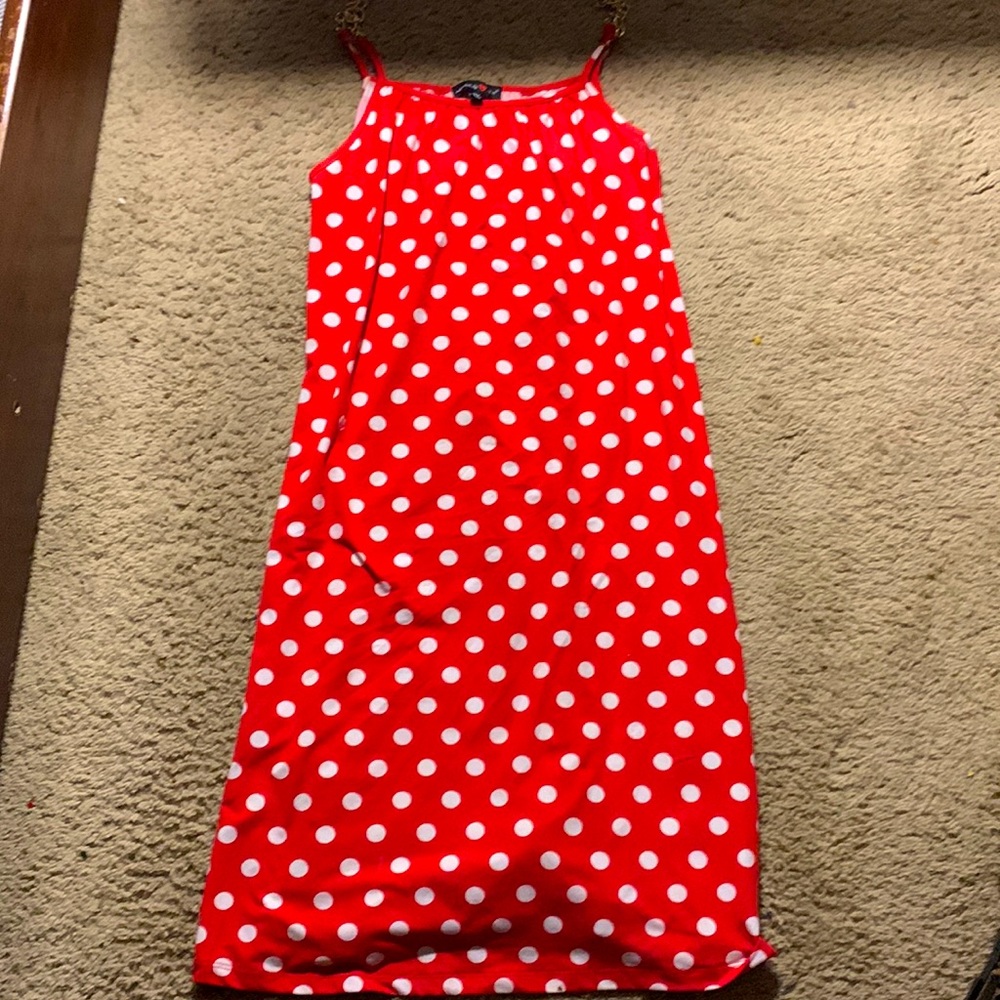 Red Polka dot summer dress